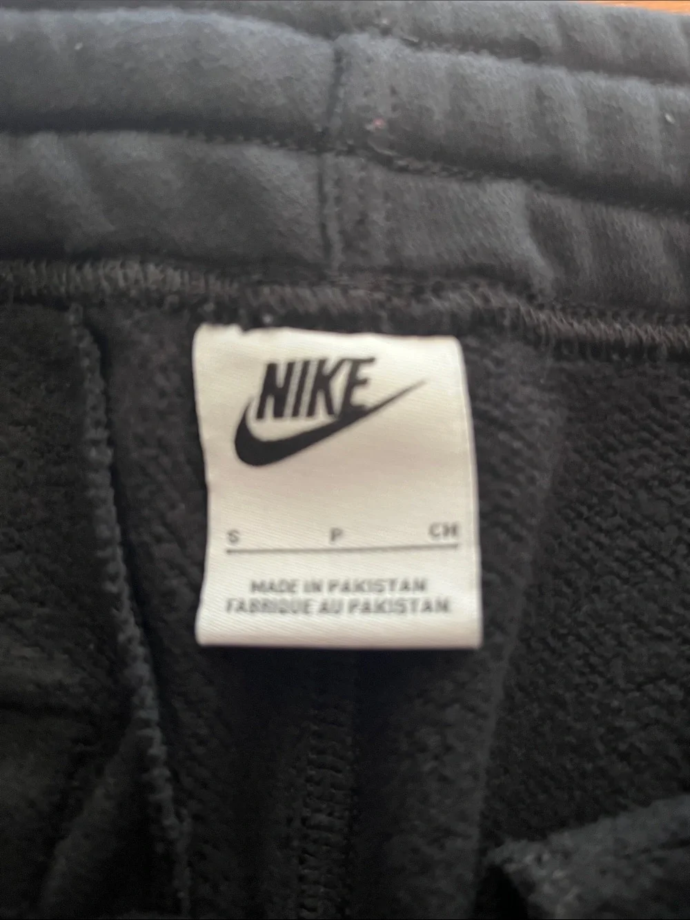 Nike Black Men’s Jogger Sweatpants with White Swoosh